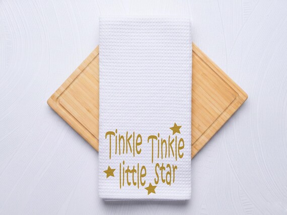 Tinkle Little Star Waffle Weave Hand Towel, Funny Bathroom Decor