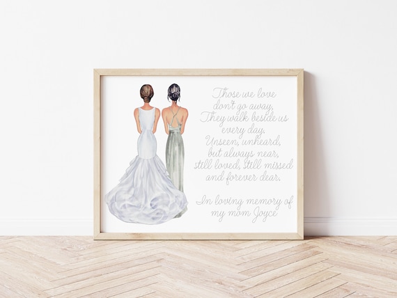Personalized Mother of the Bride Portrait • Wedding Keepsake • Custom Illustration •