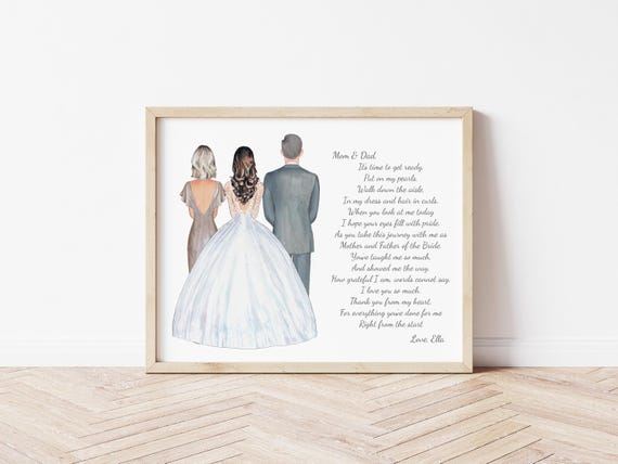 Parents of the Bride Wedding Day Portrait, Digital Download