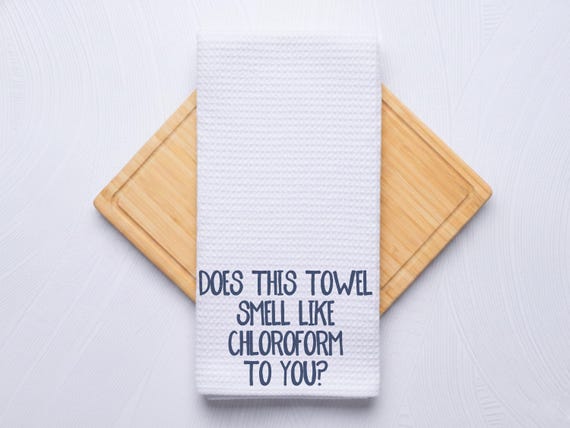 Funny Chloroform Towel, Personalized Housewarming Gift