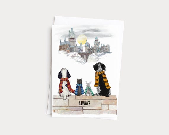 Custom Wizard Pets Greeting Card for Personalized Gift