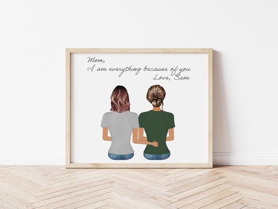Custom Portrait • Mother's Day Gift • Thank You Mom • Personalized Birthday • Digital Download