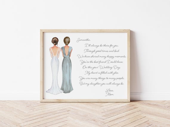 Personalized Mother of the Bride Portrait • Wedding Keepsake • Custom Illustration • Always Be