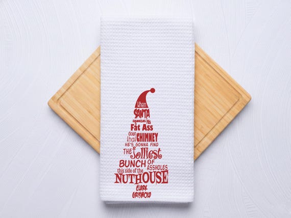 Nuthouse Decorative Tea Towel For Santa Gift