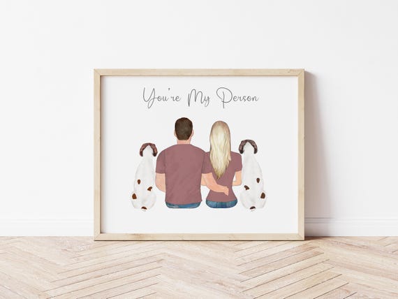Personalized Wedding Couple Print, Engagement Gift, 'You're My Person' (Digital Download)