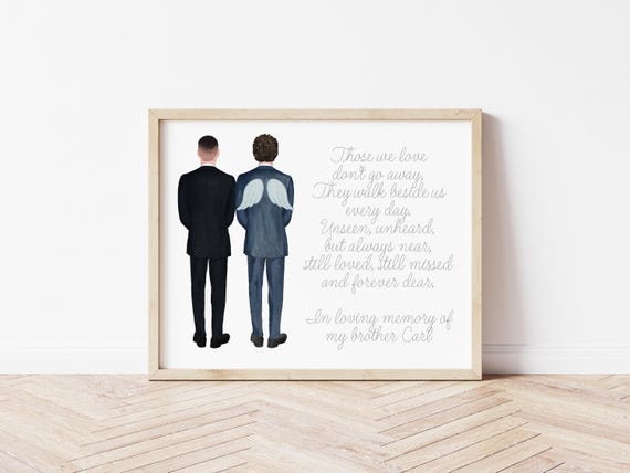 Brother of the Groom Personalized Memorial Wedding Portrait (Digital Download)