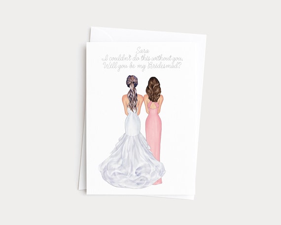Will You Be My Bridesmaid Personalized Greeting Card Gift