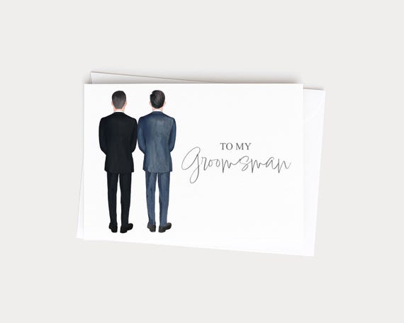 To My Groomsman Wedding Day Personalized Card
