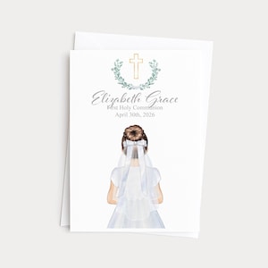 First Holy Communion Card For Girl or Boy, Catholic Celebration Gift