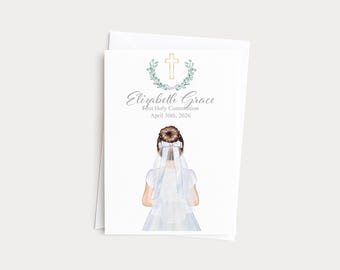 First Holy Communion Card For Girl or Boy, Catholic Celebration Gift