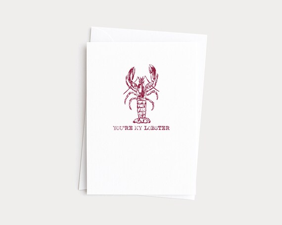 You're My Lobster Card: Nautical Anniversary Card