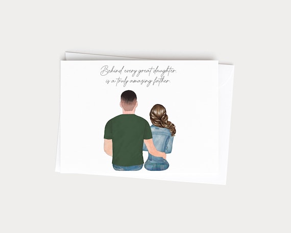 Personalized Father's Day Portrait Card from Kids