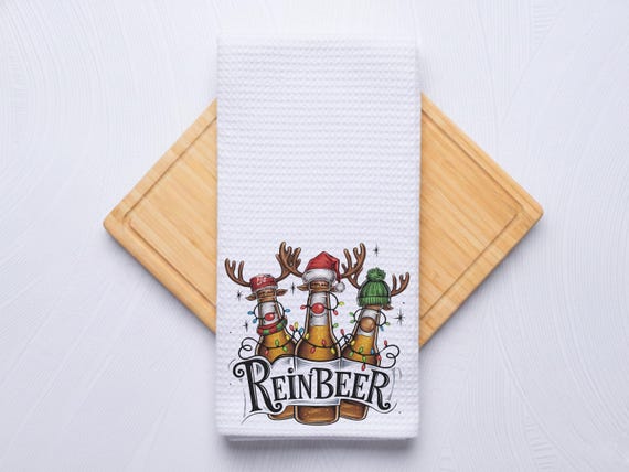 Reinbeer Holiday Kitchen and Bar Hand Towel for Him