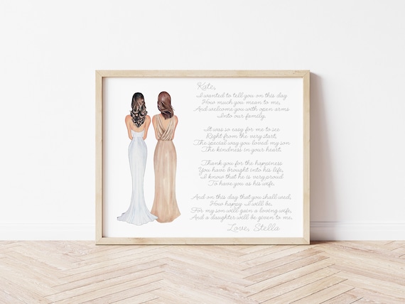 Future Mother in Law of the Bride • Personalized Print • Digital Download • Wedding Day Keepsake
