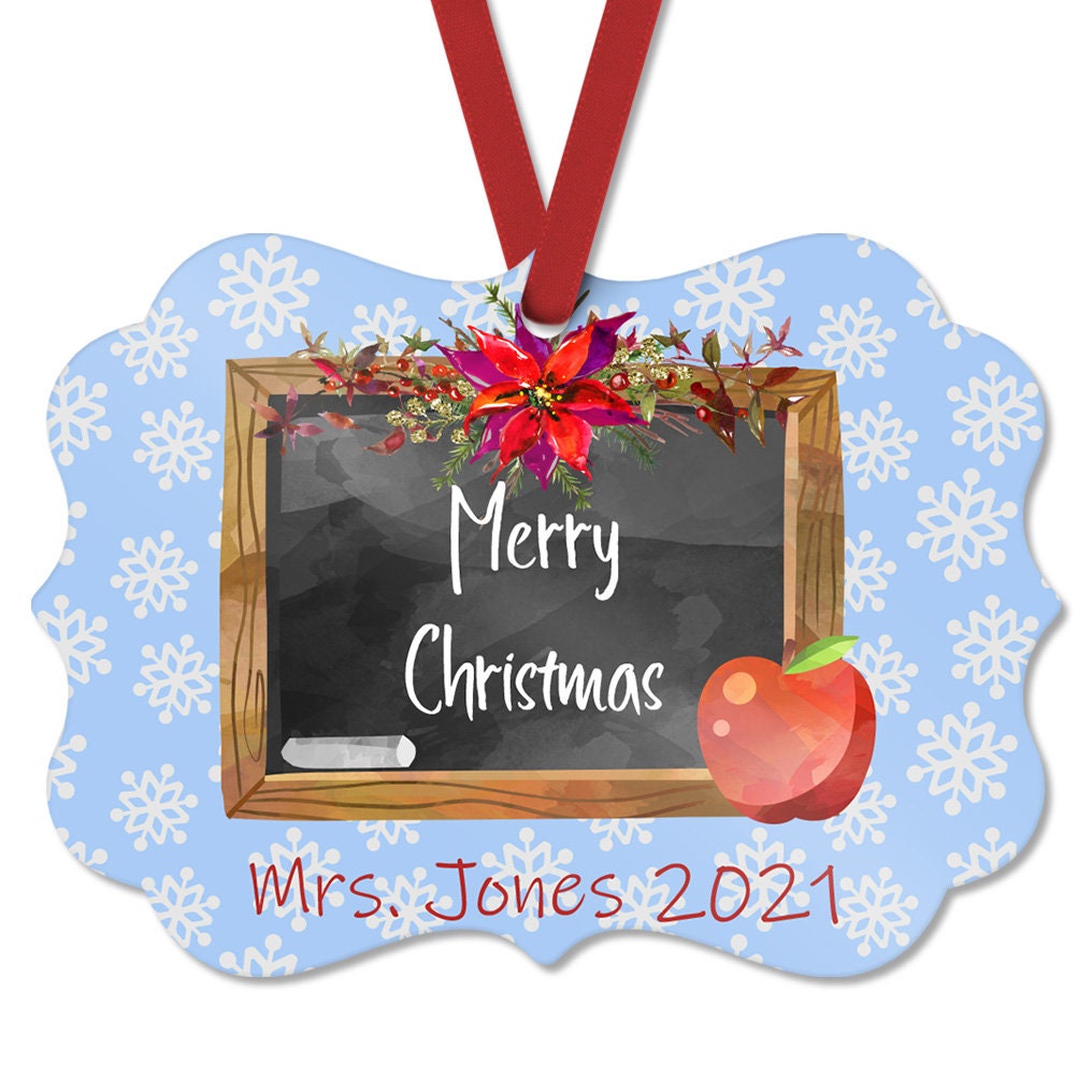 Personalized Teacher Christmas Ornament Gift School Teacher | Etsy