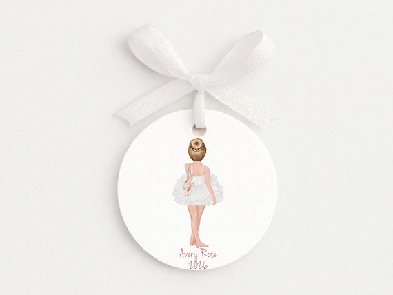 Ballerina Ornament, Custom Dance Recital Gift for Girls