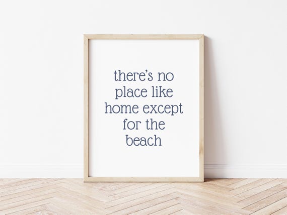No Place Like Home Customizable Digital Download Coastal Wall Art
