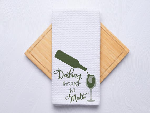 Christmas Merlot Custom Kitchen Towel for Housewarming Gift