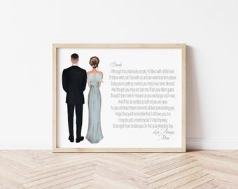 Mother of the Groom Personalized Memorial Portrait, Digital Download