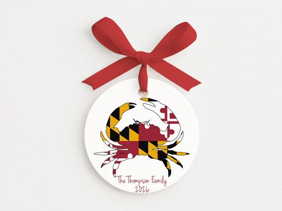 Maryland State Flag Crab Personalized For the Couple, New Home Housewarming Gift