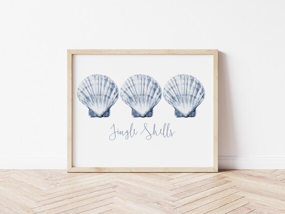 Jingle Shells Coastal Christmas Wall Art (Digital Download)