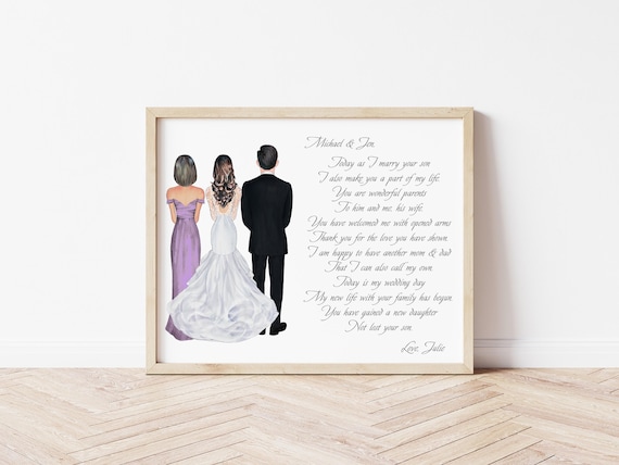 Parents of the Groom Portrait from Daughter In Law Bride, Digital Download