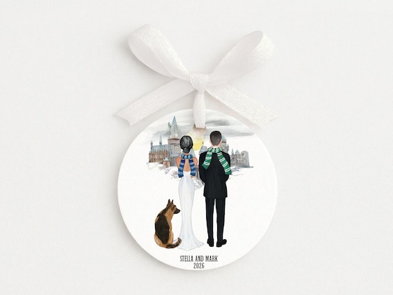 Wizard Wedding Theme Ornament for Bride, Groom & Pets