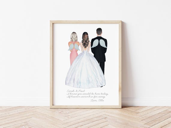Siblings Of The Bride Memorial Portrait, Heaven Far Away Digital Download