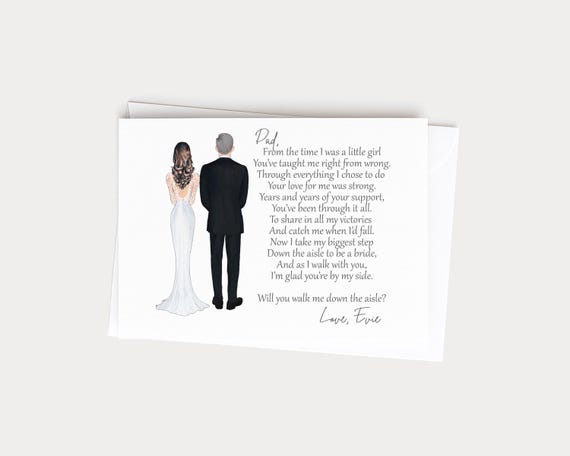 Dad Will You Walk Me Down The Aisle Proposal Greeting Card