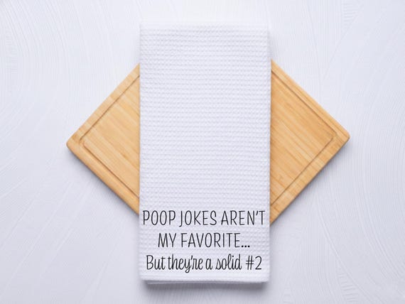 Solid Number 2 Poop Jokes Bathroom Hand Towel Decor
