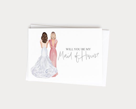 Will You Be My Bridesmaid Personalized Greeting Card For Wedding