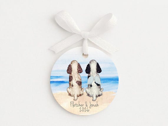 Personalized Pet Loss Portrait Ornament • Cats and Dogs • Memorial • First Christmas