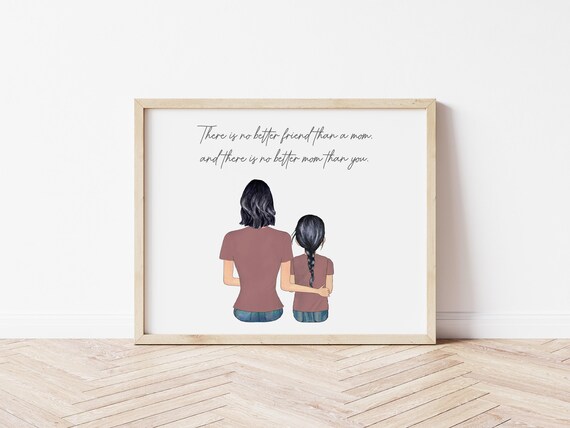 Personalized Mother's Day Portrait Gift: Custom Art Print (Digital Download)