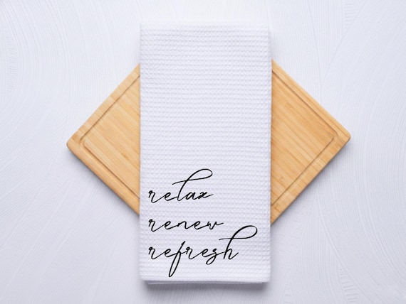 Relax Renew Refresh Personalized Guest Bath Hand Towel