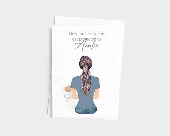 Promoted to Aunt Greeting Card for Pregnancy Announcement