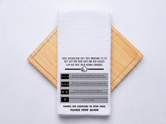 Bathroom Rating Personalized Bath Hand Towel Gift