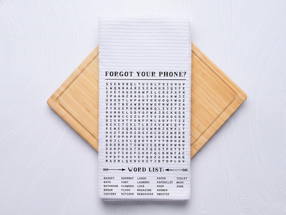 Wordsearch Custom Bathroom Hand Towel Gift