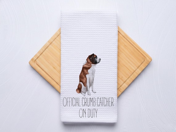Crumb Catcher Custom Pet Portrait Waffle Weave Kitchen Towel