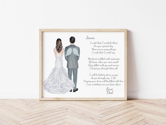Father of the Bride Memorial Portrait, I Wish That I Could Digital Download Art