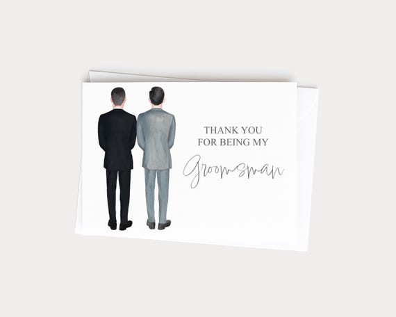 Thank you for Being My Groomsman Personalized Greeting Card