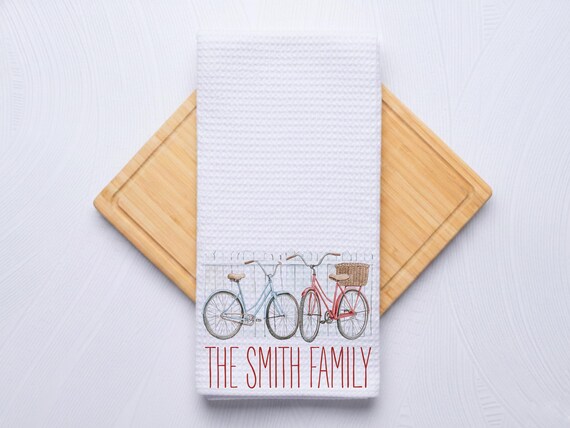 Patriotic Bikes Towel for Kitchen and Bathrooms, Coastal Hostess Gift