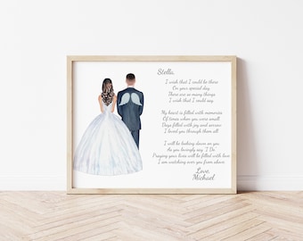 Brother of the Bride Personalized Illustration: Memorial Portrait Gift (Digital Download)