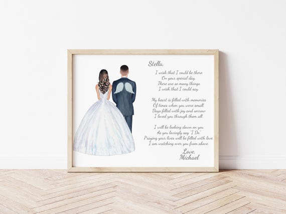 Brother of the Bride Personalized Illustration: Memorial Portrait Gift (Digital Download)