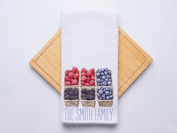 Americana Berries Towel for Kitchen and Bathrooms, Coastal Hostess Gift