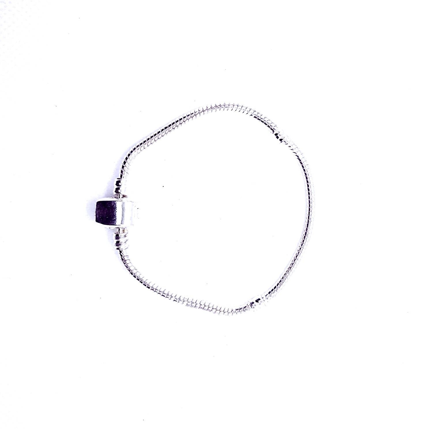 Silver copper snake mesh bracelet magnetic clasp 19cm