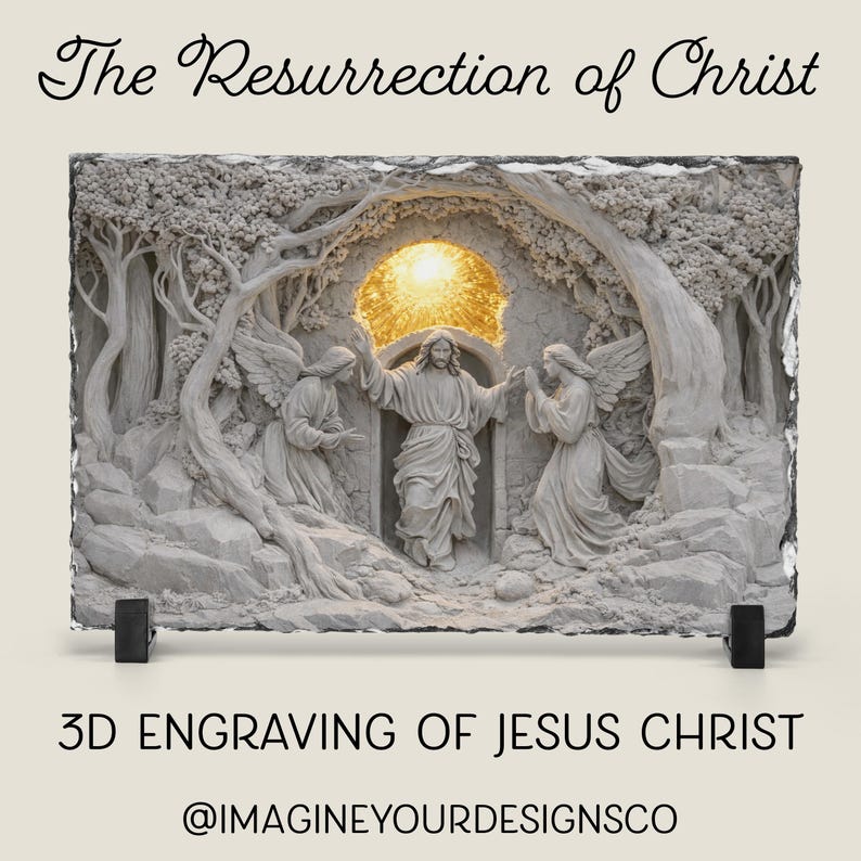 Resurrection of Jesus Christ 3D Slate - Faith-based, Religious Easter ...