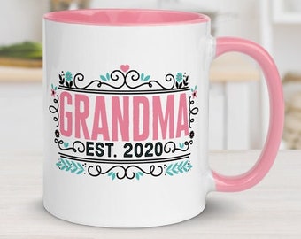 Grandma Mug Grandma Est New Grandma Gift Personalized Grandparent Pregnancy Announcement Grandma Mothers Day Mom Birthday Pregnancy Reveal