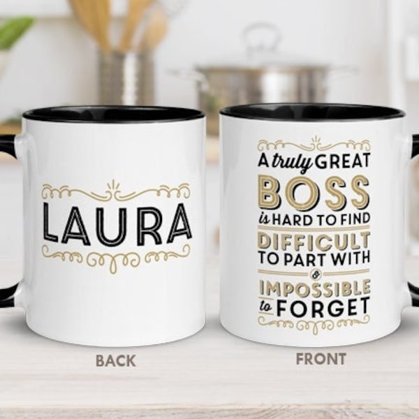 Boss Coffee Mug Personalized A Truly Great Boss is Hard to Find Thank You Gift Men Boss Appreciation Coworker Boss Retirement Gift Women