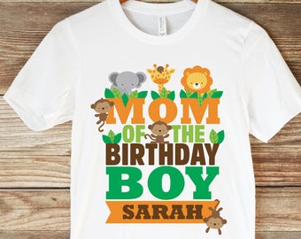 Safari Jungle Mom of the Birthday Boy Shirt Zoo Birthday Party Mommy of the Birthday Boy Family Birthday Tee Family Matching Shirts