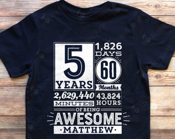 five year old birthday shirt